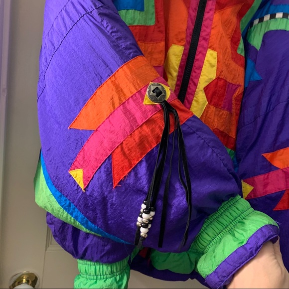 COPY - Vintage Neiman Marcus Aztec Fringe Jacket - Picture 3 of 5